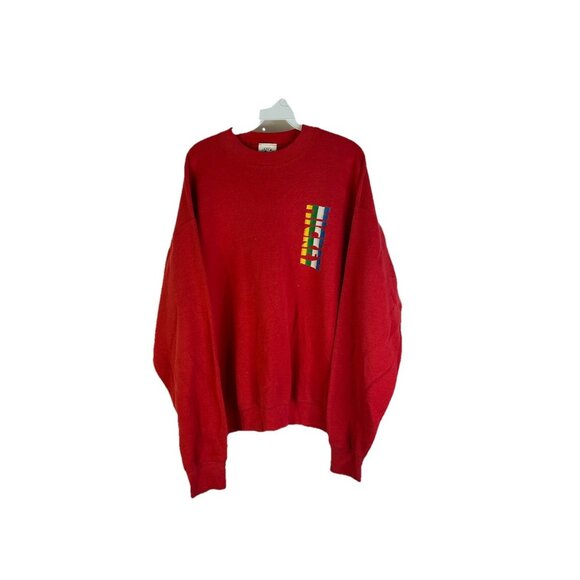 American Vintage Other - Vintage 90s Disney Mickey Rainbow Stitched Faded Crewneck Sweatshirt USA Large